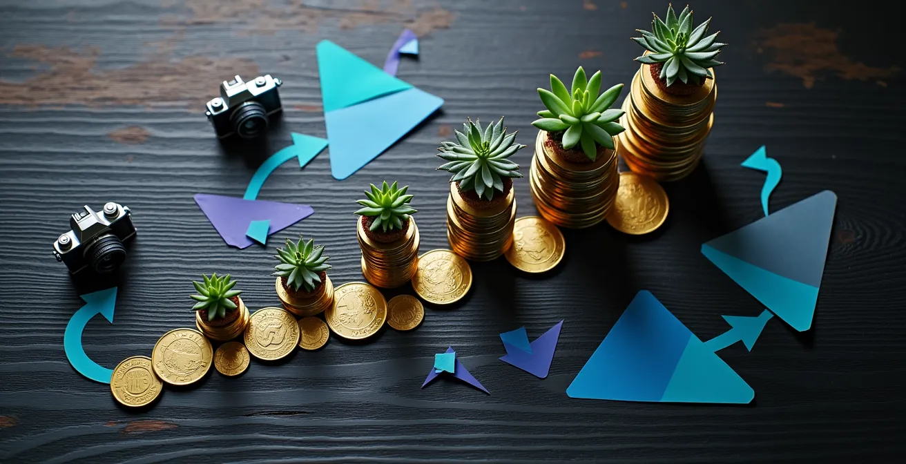 Strategische Planung für Microstock-Fotografie visualisiert